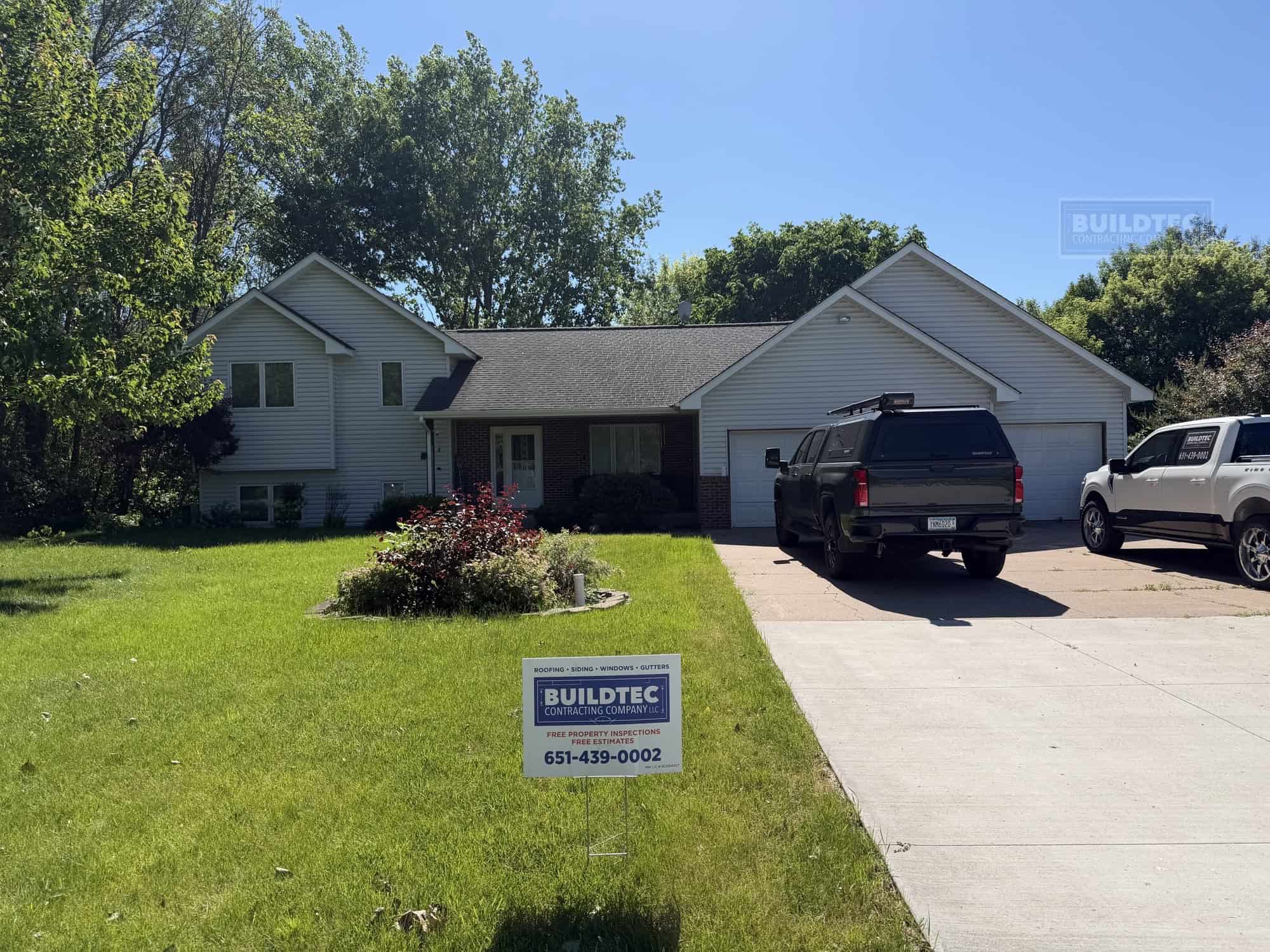 Roofing in Lindstrom, MN done by Buildtec.