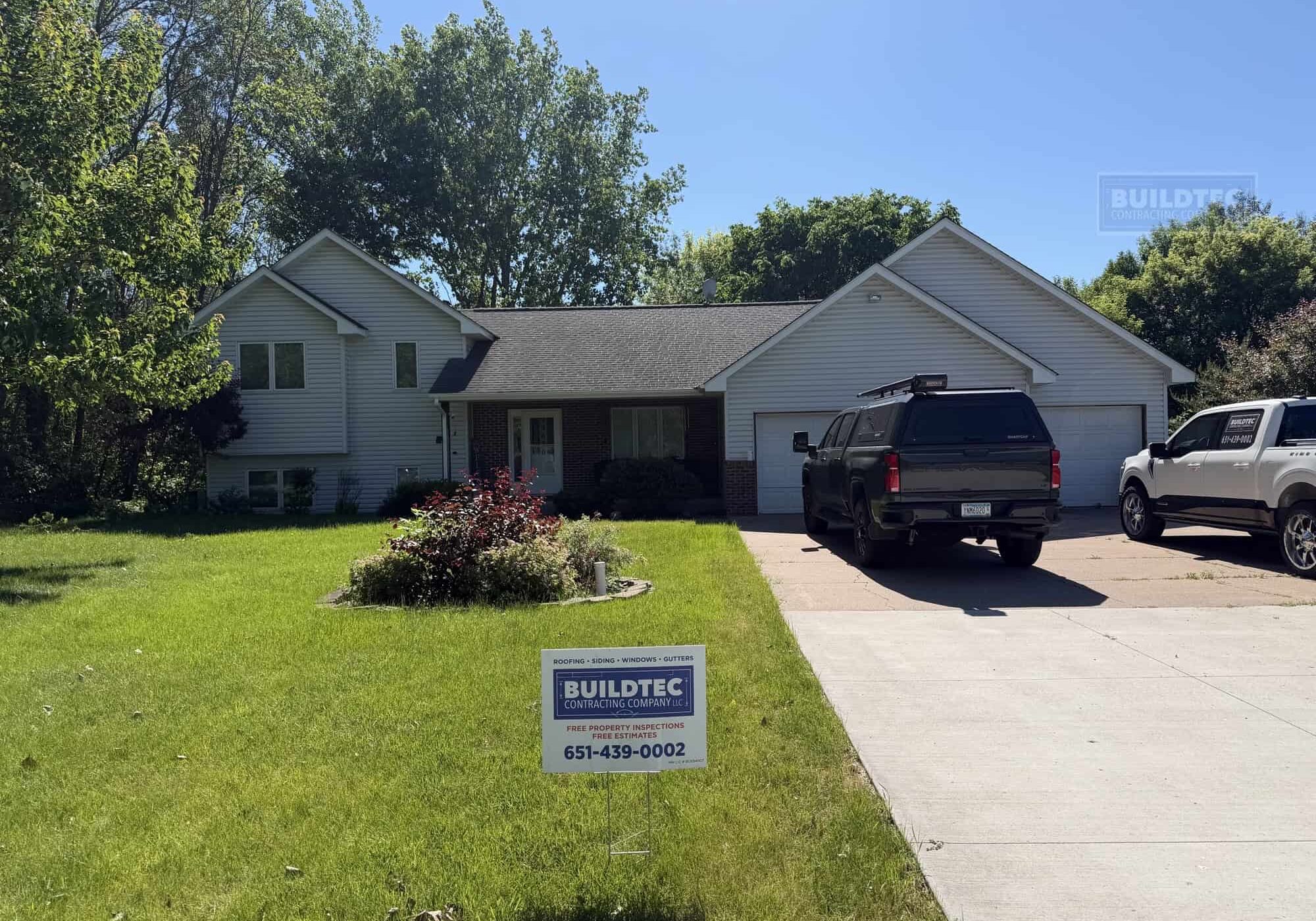 Roofing in Lindstrom, MN done by Buildtec.