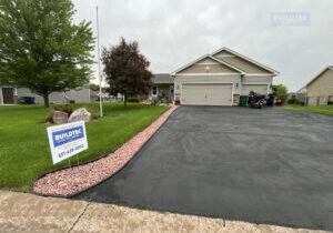 Buildtec yard sign at a Chisago City MN home after the June hail storm.
